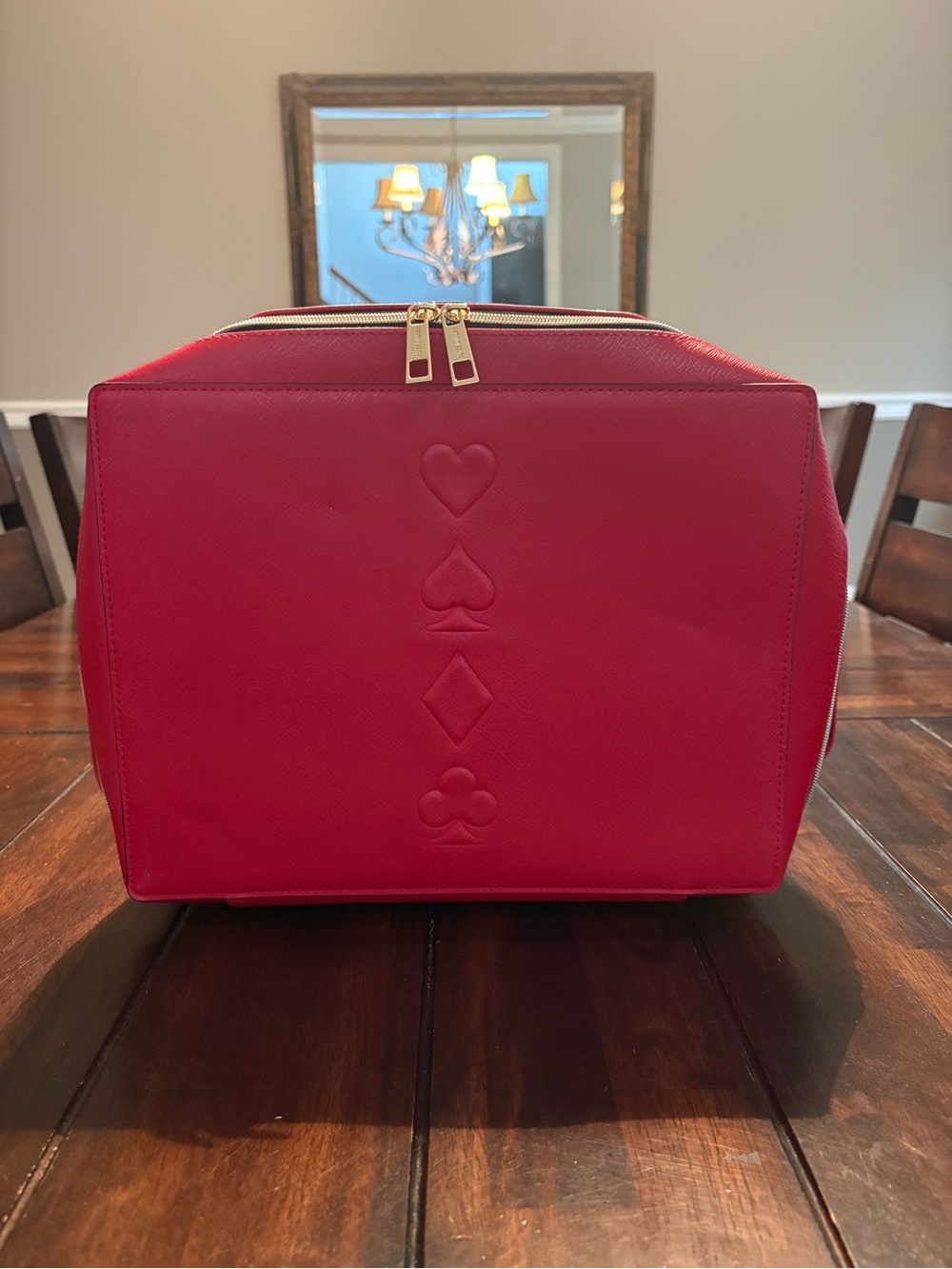 Estee Lauder Poker Card Cosmetic Bag Faux LeatherTRAIN CASE